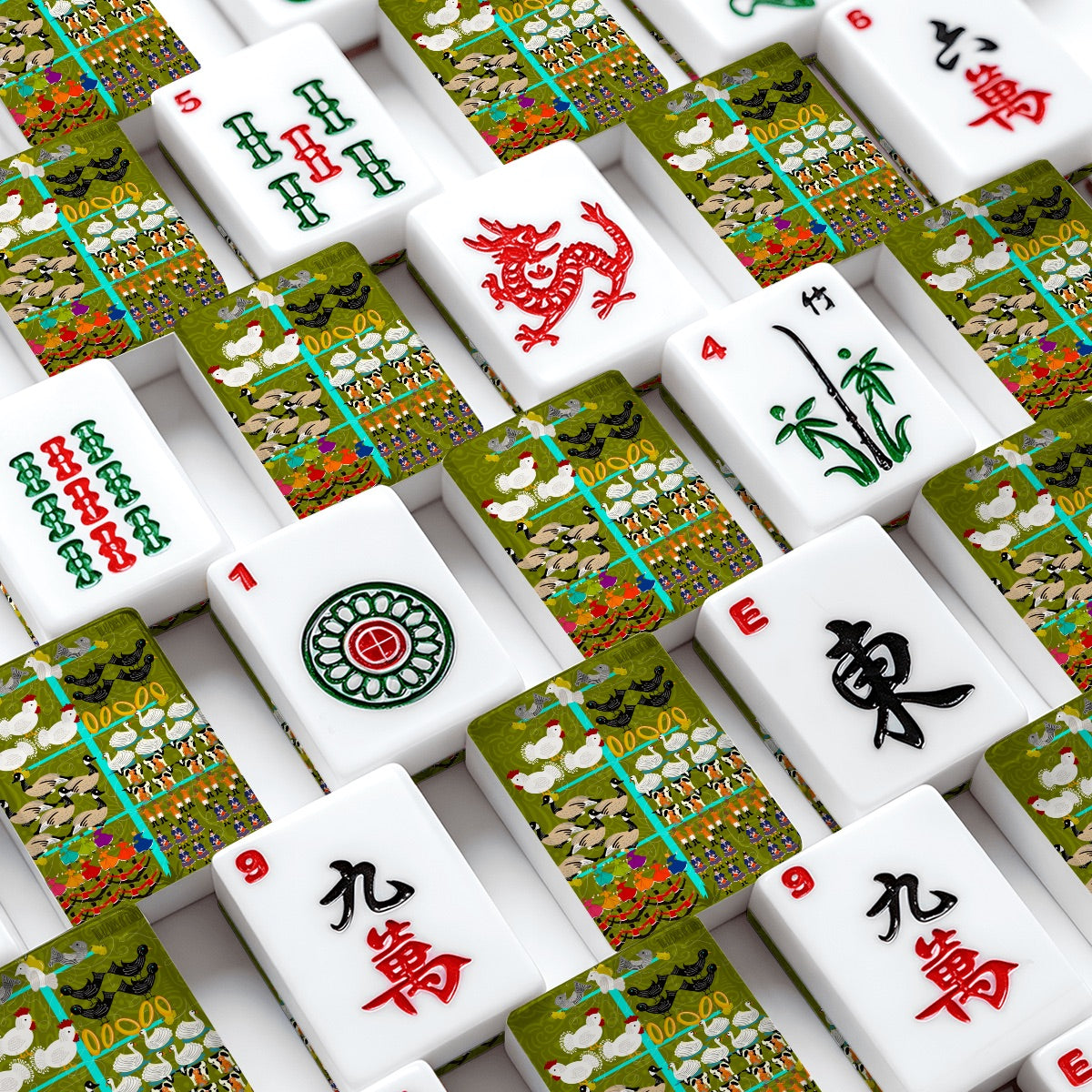 12 Days of Christmas American Mahjong Tiles