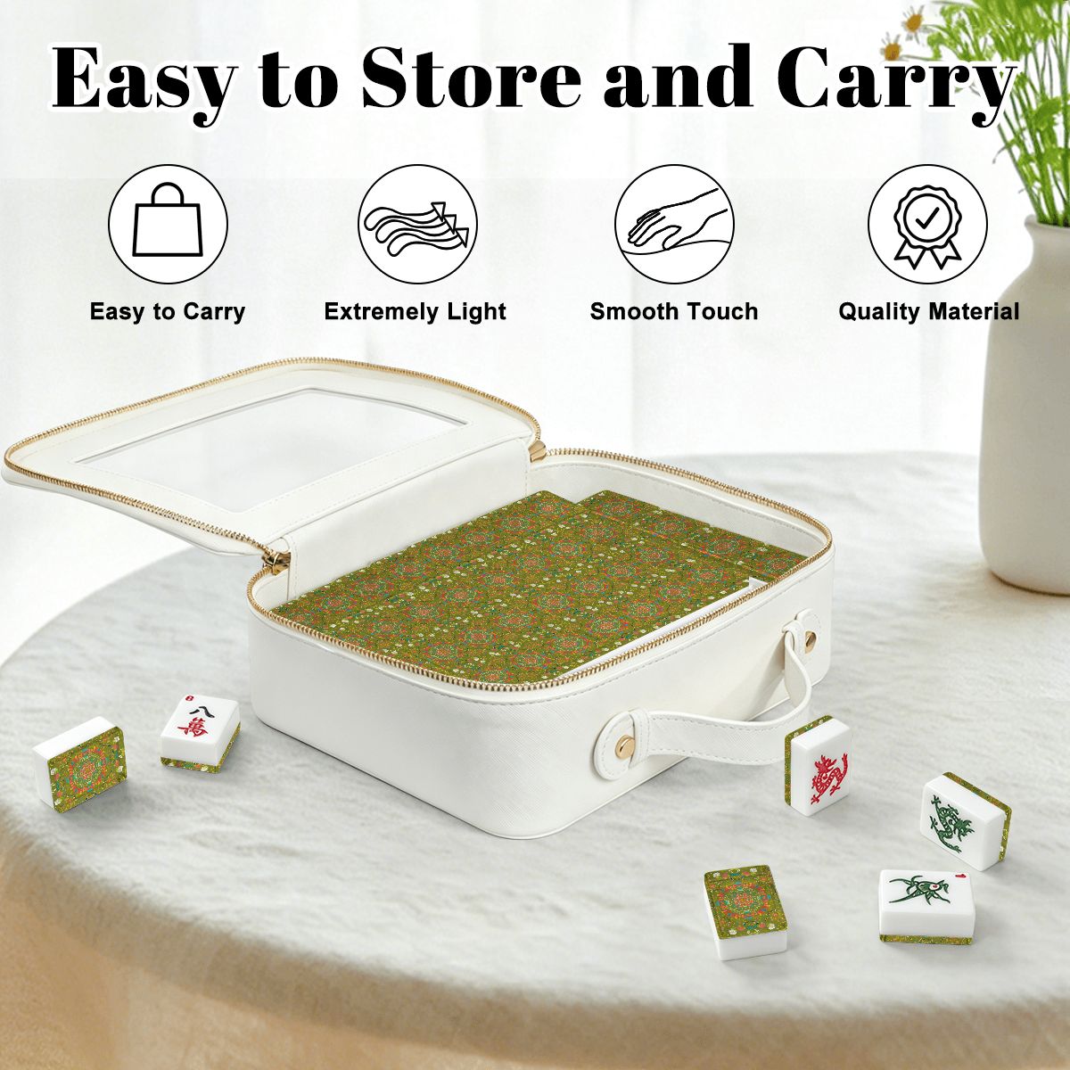 Spring on Green American Mahjong Tiles