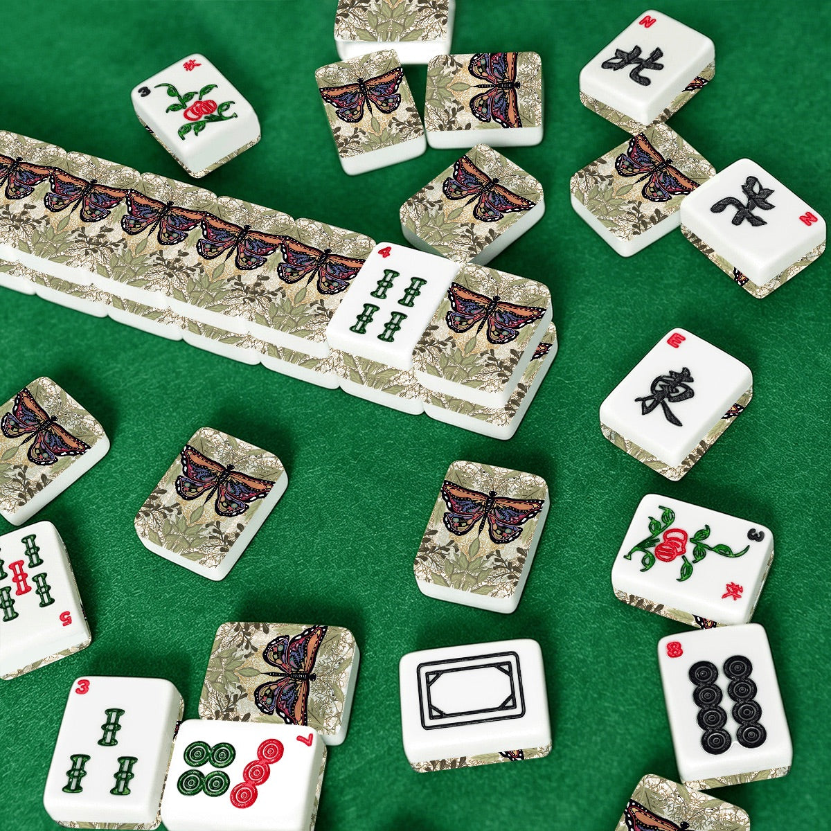 Majestic Butterfly American Mahjong Tiles