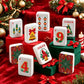 Christmas Cardinal American Mahjong Tiles Traditional Ted and Green