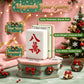 Western Christmas Mahjong Tiles Pink Boots