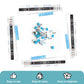 4 Artistic White on Black Mahjong Tile Pusher Racks