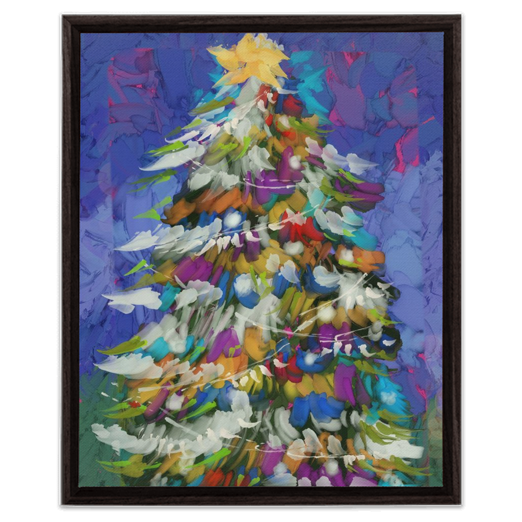 Magical Holiday Tree Framed Canvas Wraps-powered by Artivive