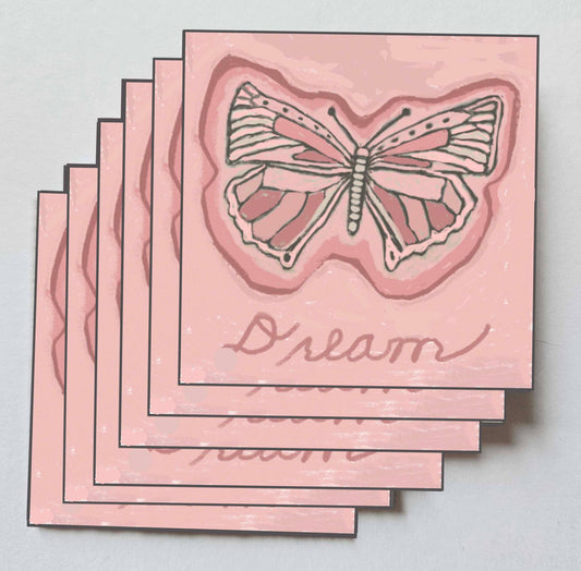 Mini magnet refills. pink butterfly dream