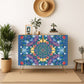 Wooden Storage Cabinet (Made in USA) Summer Blues