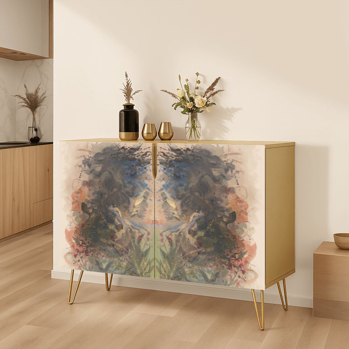 Wooden Storage Cabinet (Made in USA) Rising