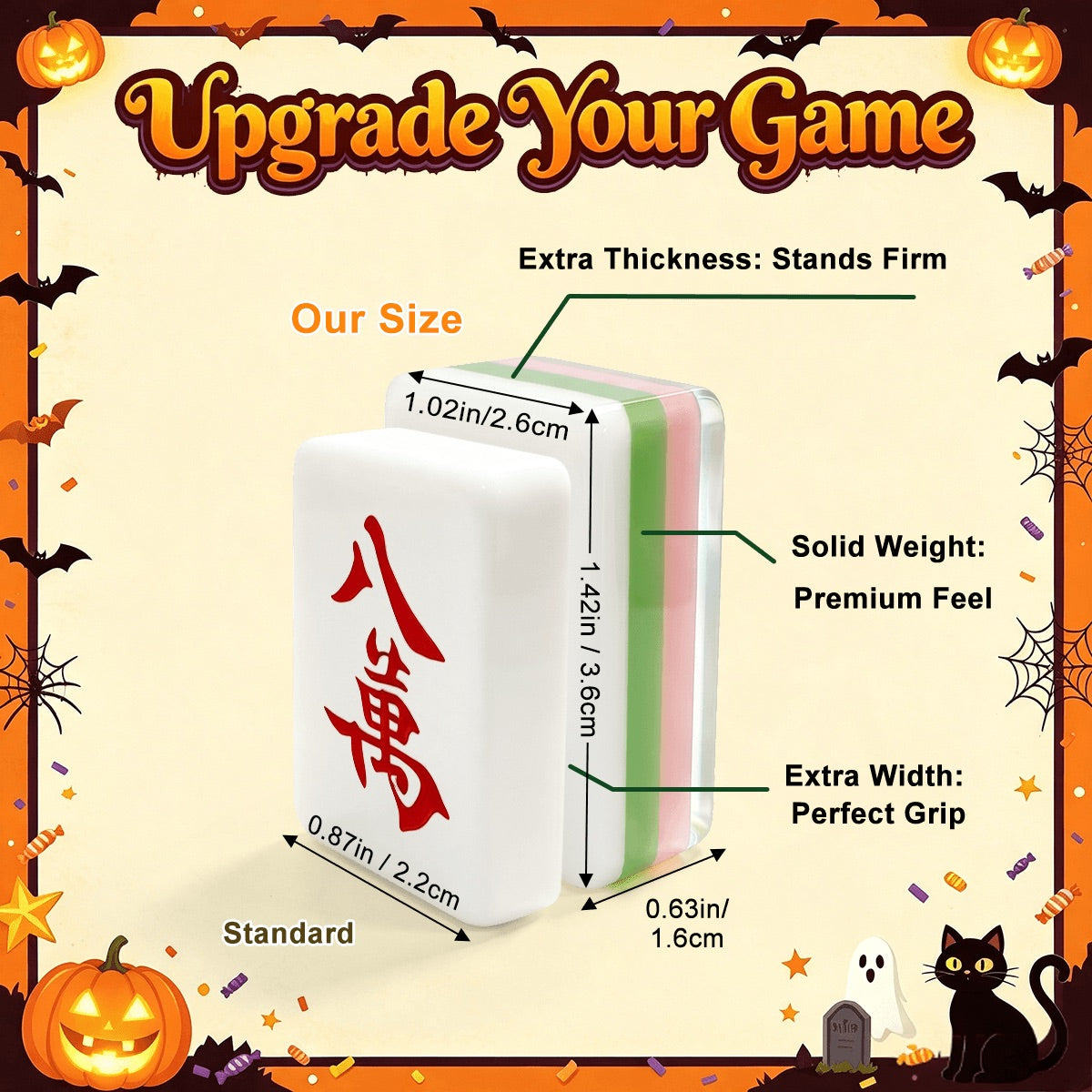 Witch's Familiar Pink & Purple abstract Halloween Mahjong Tiles