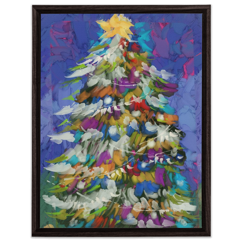 Magical Holiday Tree Framed Canvas Wraps-powered by Artivive