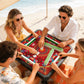Summer design on red- Mini travel Mahjong Mat 20.9"x20.9" (Ship Rolled up)