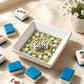 Gold Trim Dice Dish- variety of patterns