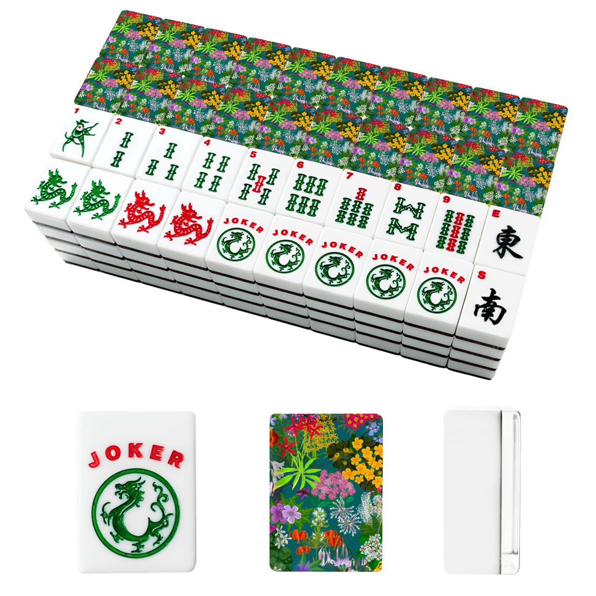 Ohio hand drawn florals American Mahjong Tiles