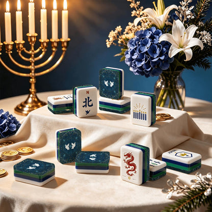 Heritage Hanukkah Mahjong Tiles -Peaceful Holiday