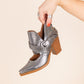 Fiona Ankle Boot in Silver