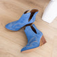 Journee Ankle Boots in Blue