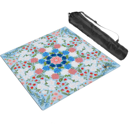 Thickened Mahjong Mat SleekSurface (Ship Rolled Up) Bright eggs and flowers