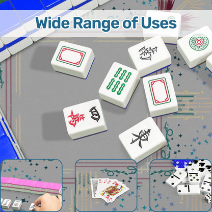 Roaring 20’s Dove Grey- Mini Travel Mahjong Mat 20.9"x20.9" (Ship Rolled up)