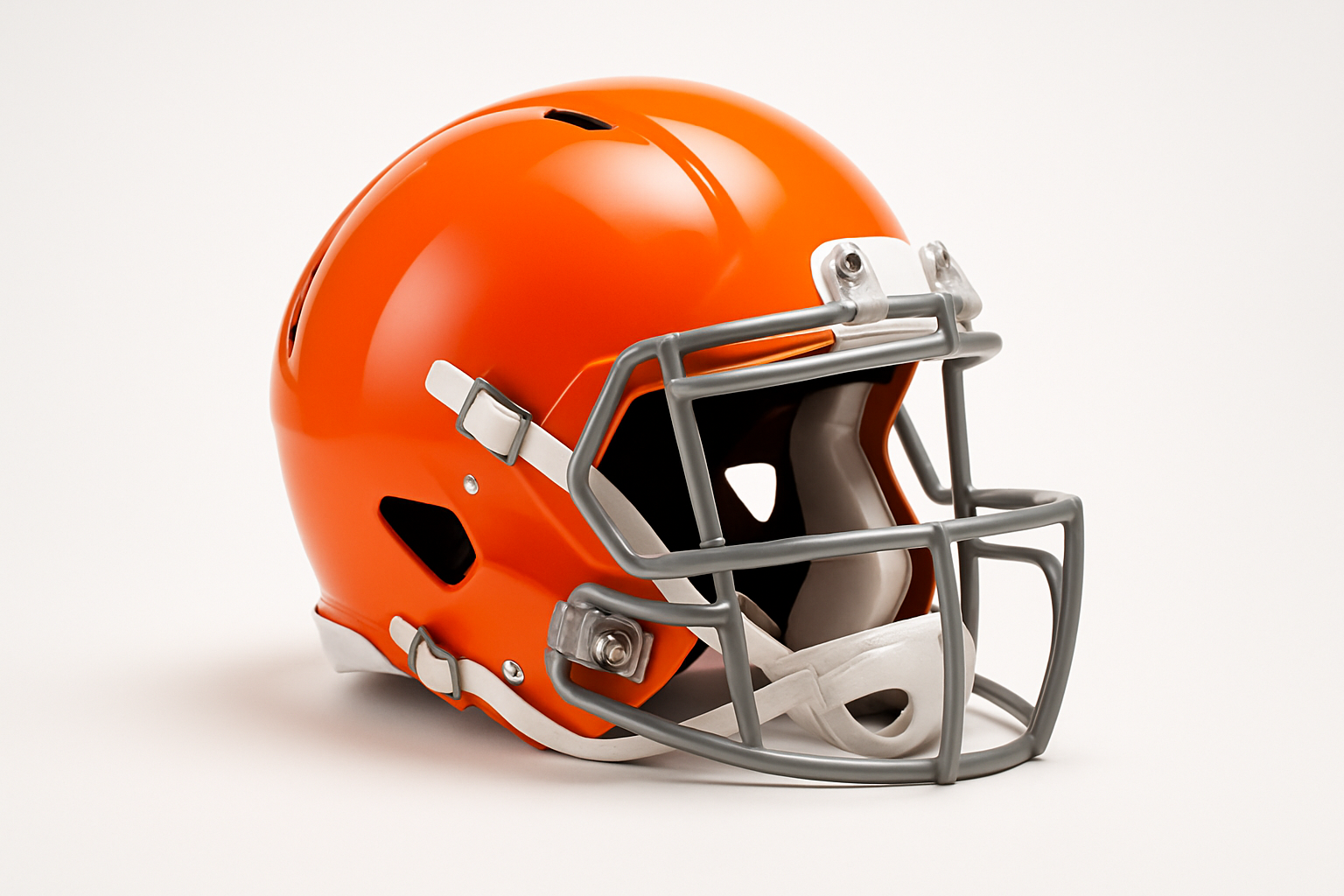Orange football helmet