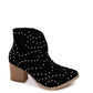 Twilight Studded Heeled Ankle Boot in Black