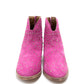 Twilight Studded Heeled Ankle Boot in Magenta
