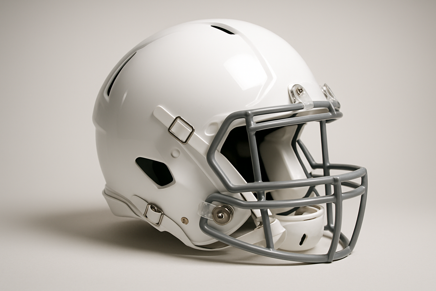White football helmet