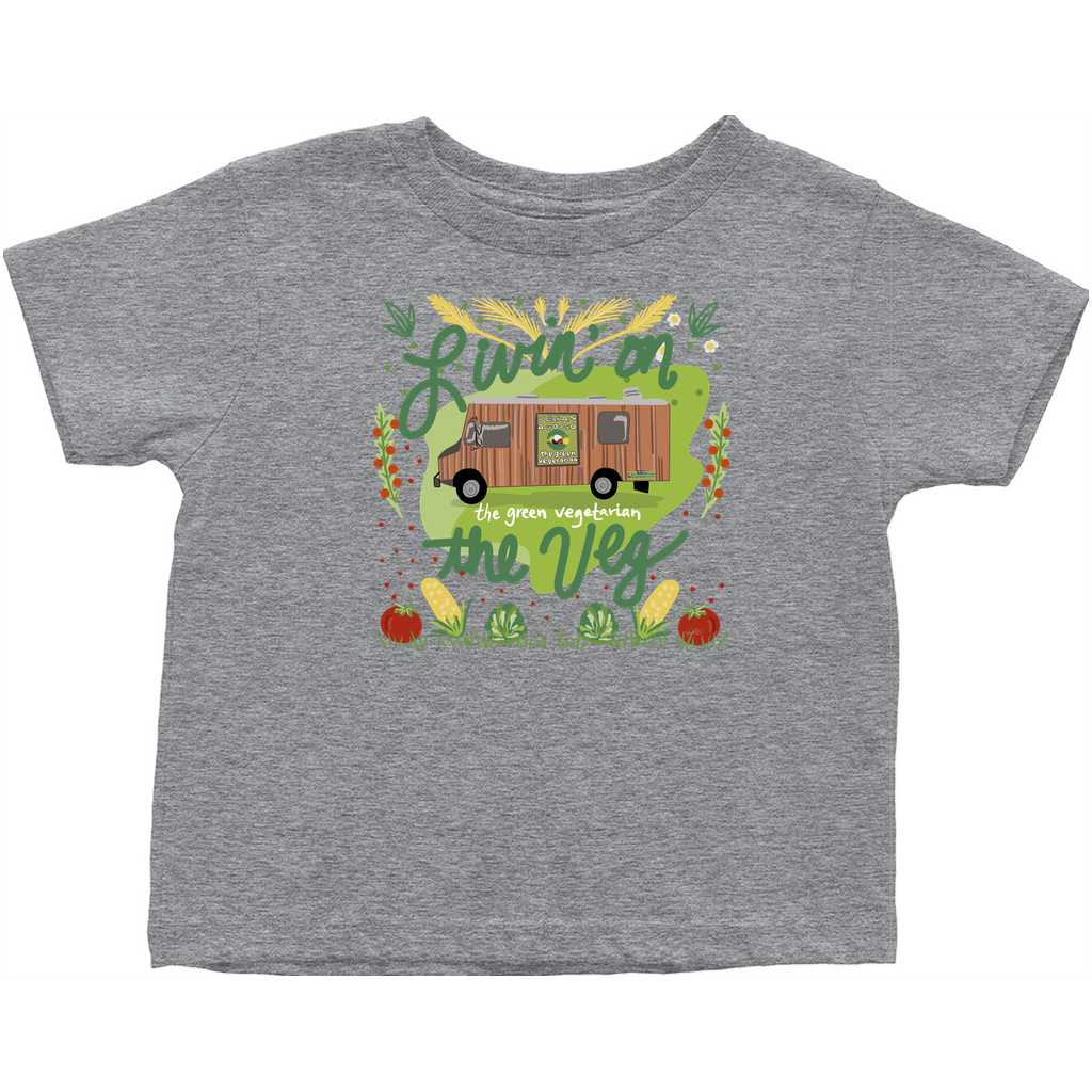 Livin on the Veg green vegetarian (Toddler Sizes)