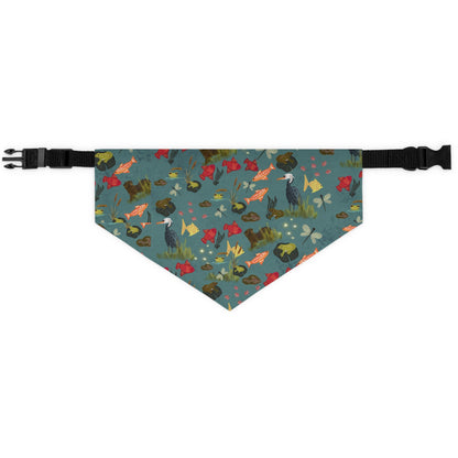 Pond frog Pet Bandana Collar