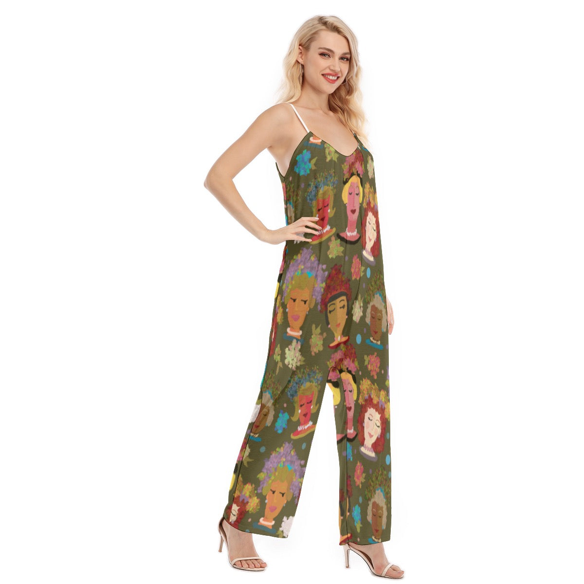 Katie print Women's Loose Cami Jumpsuit