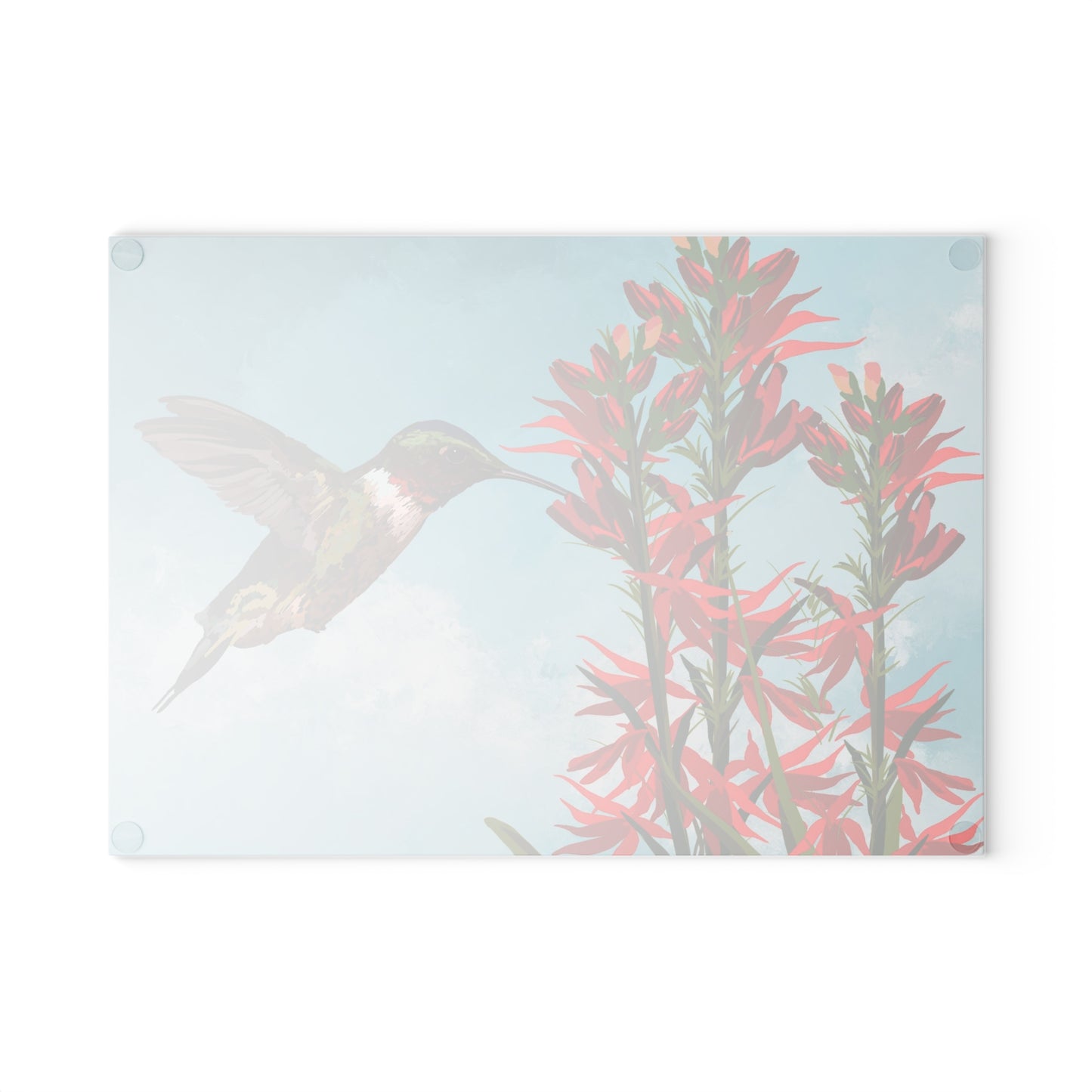 Hummingbird Glass Cutting Board