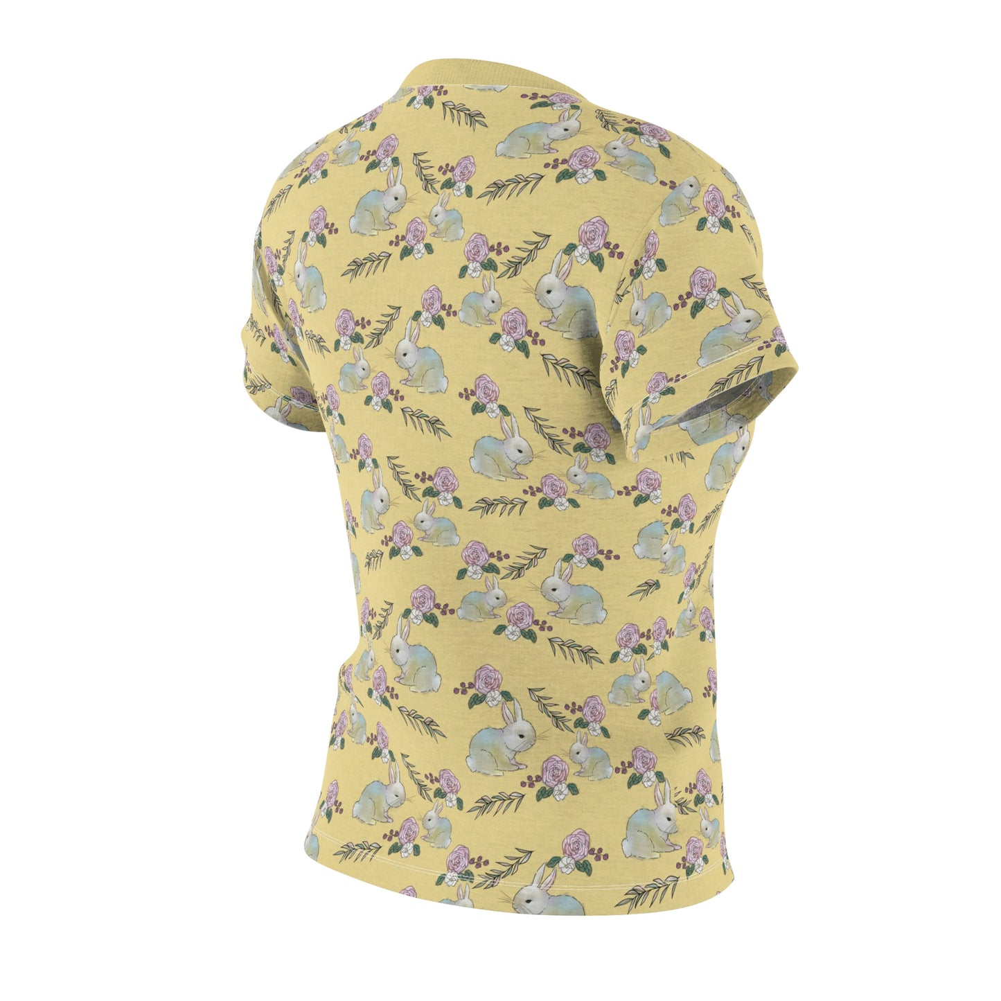 Women's Cut & Sew Tee -yellow with bunnies