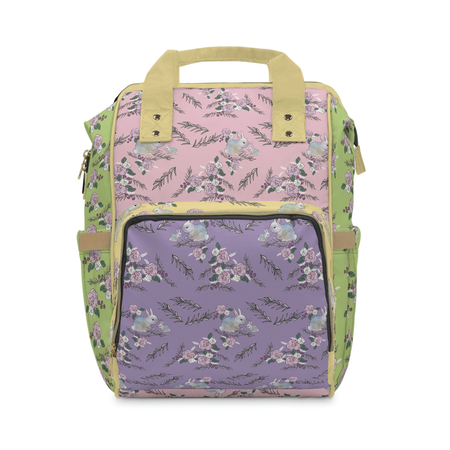 Multifunctional Diaper Backpack- multi bunny