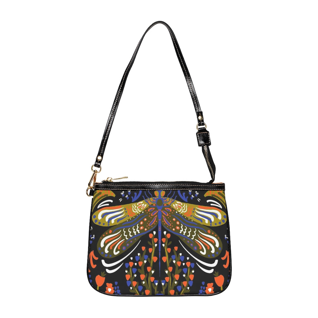 Moth and Dragonfly Small Shoulder Bag