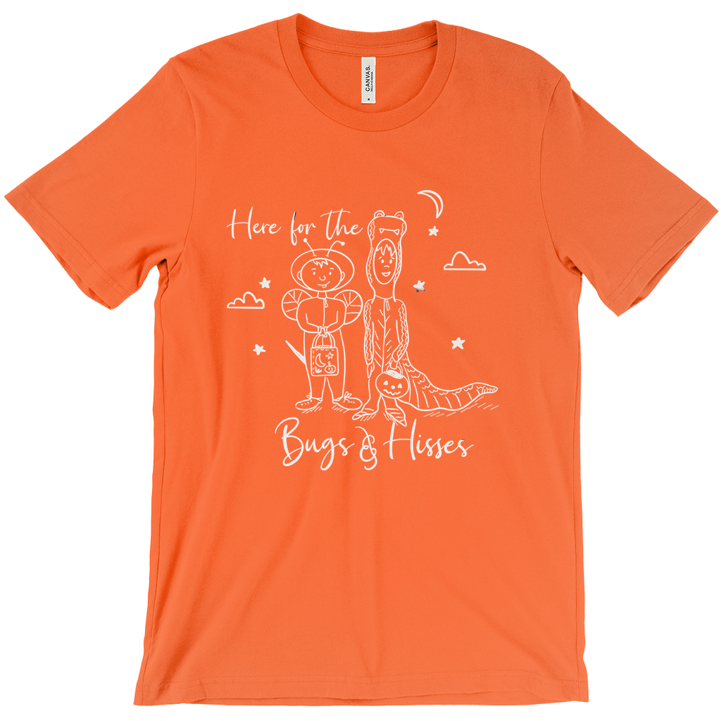 Bugs and Hisses white outline - T-Shirts