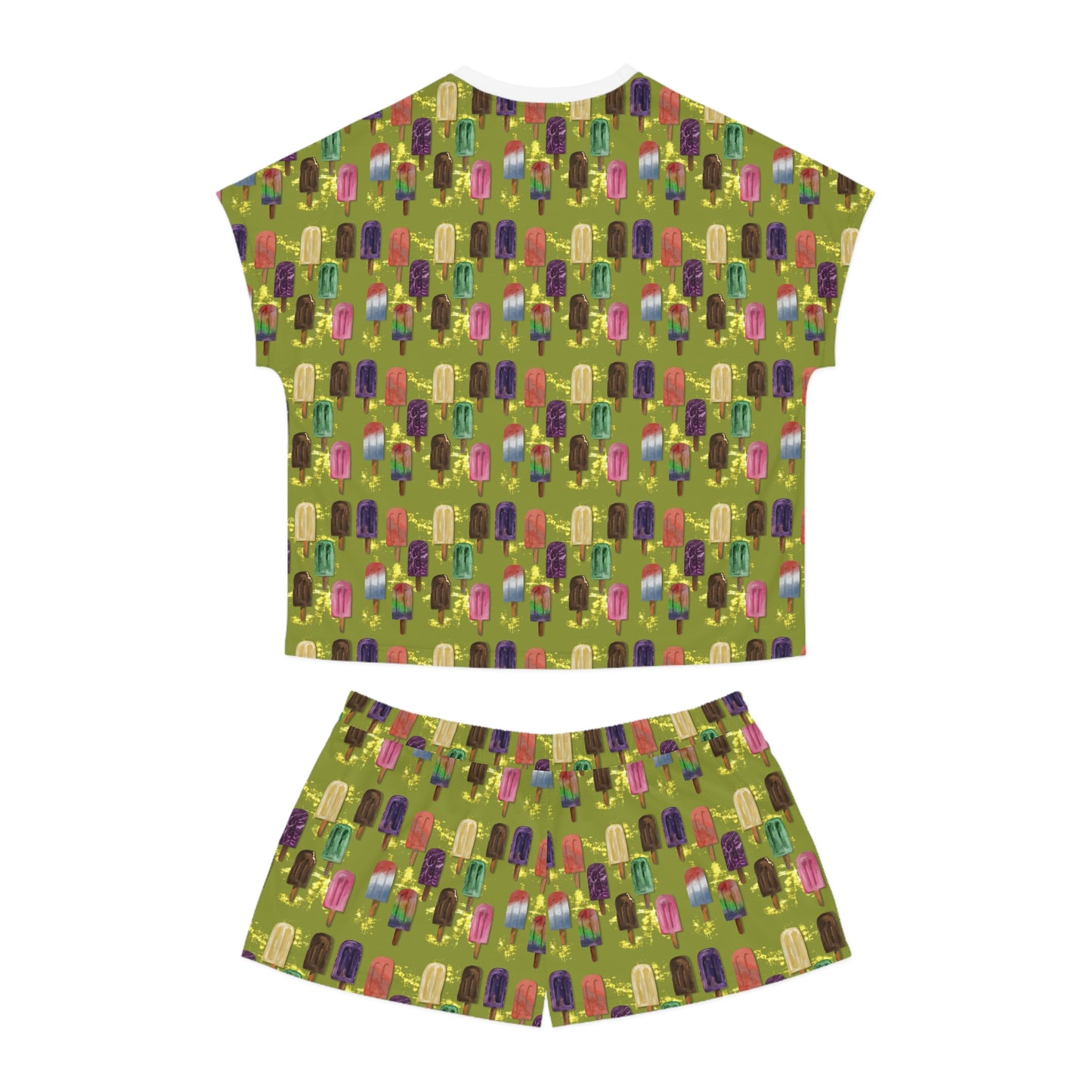 Summer treat - green Women's Short Pajama Set (AOP)