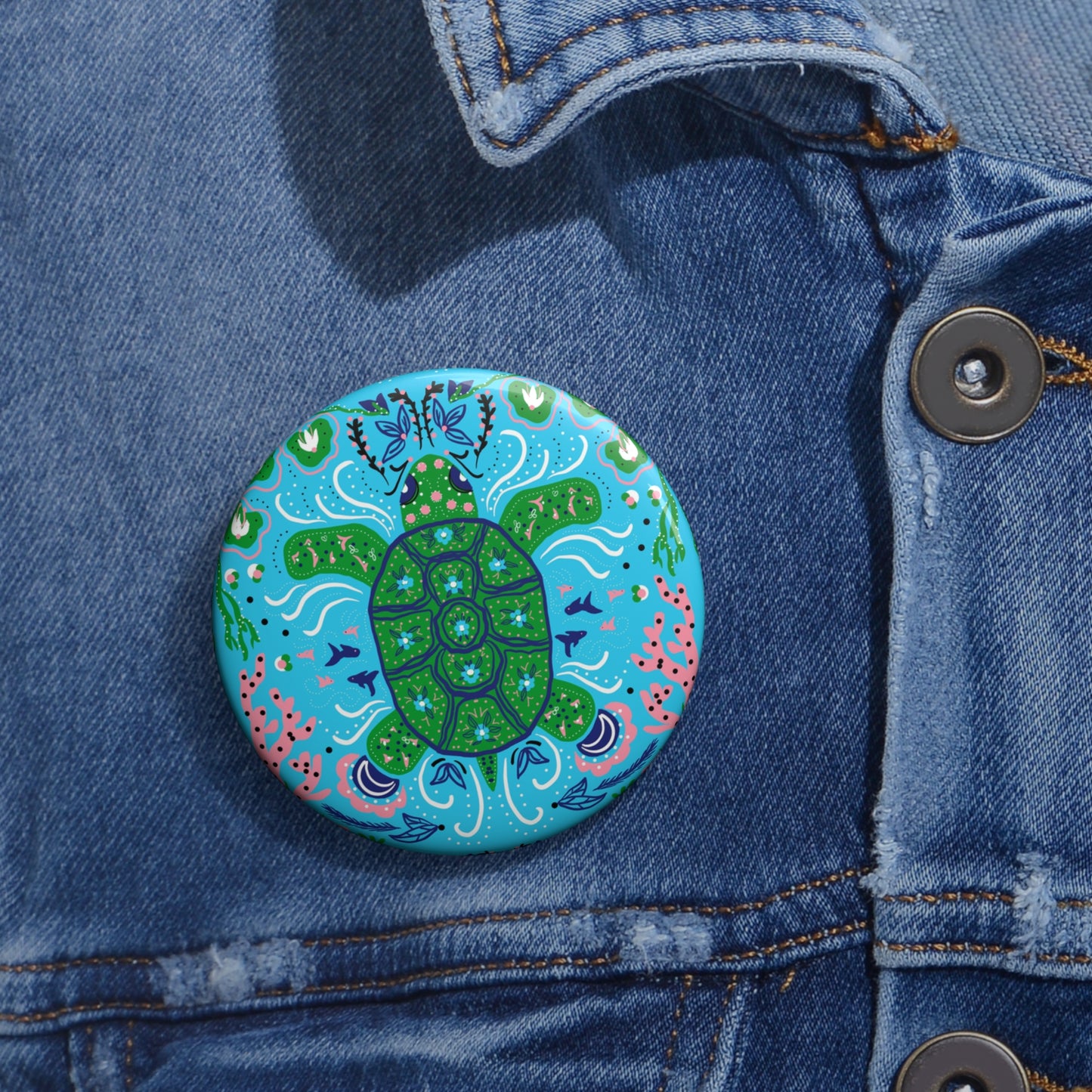 Turtle Custom Pin Buttons