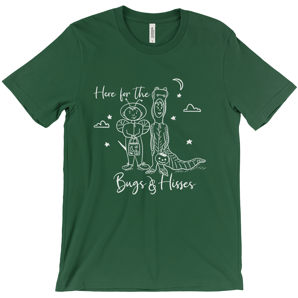 Bugs and Hisses white outline - T-Shirts