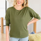 A Day Together Long Sleeve Top in Olive