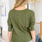 A Day Together Long Sleeve Top in Olive