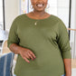 A Day Together Long Sleeve Top in Olive