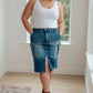 Always Be There Cargo Denim Skirt