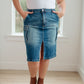 Always Be There Cargo Denim Skirt
