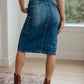 Always Be There Cargo Denim Skirt