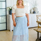 Cascading Ruffles A-Line Skirt