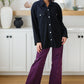 Petunia High Rise Wide Leg Jeans in Plum