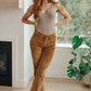 Cordelia Bootcut Corduroy Pants in Camel