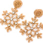 Glitz And Glam Beaded Snowflake Earrings