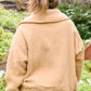Don't Stress Oversized Collar Sherpa Jacket In Taupe
