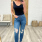 Colt High Rise Button Fly Distressed Boyfriend Jeans