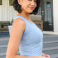 Just One More Ribbed Tank in Light Blue