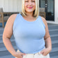 Just One More Ribbed Tank in Light Blue