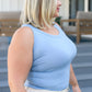Just One More Ribbed Tank in Light Blue